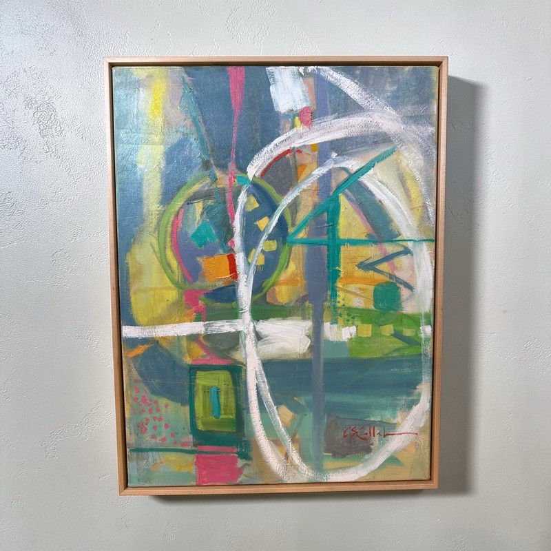 Original Susie Callahan Abstract Painting “Everything at Once” 18×24 Charleston