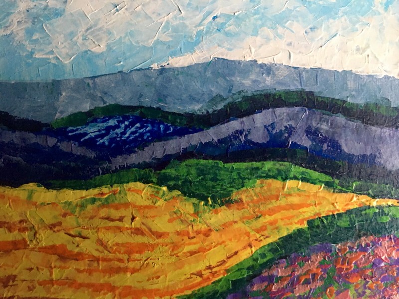 Oil Painting Carpathians Zadorozhnya V. Unframed Original Decor Art nAAA2546 gallery
