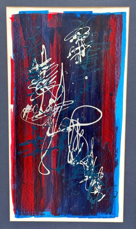 FERDINAND JUST ORIGINAL ABSTRACT POLLOCK STYLE DRIP PAINTING SCULPTURE ARTIST
