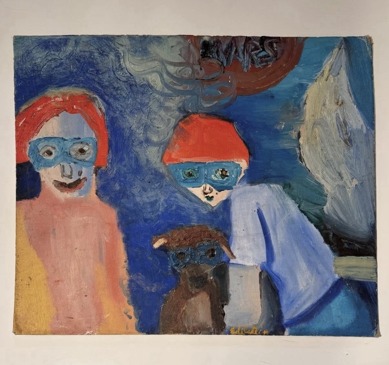 Original Paul Edelstein Oil Painting From 1980s , Signed , Titled » Mars «
