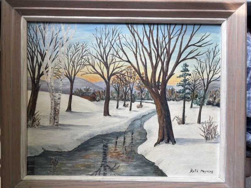Original Landscape Oil Painting, Signed, Framed, 1956 gallery