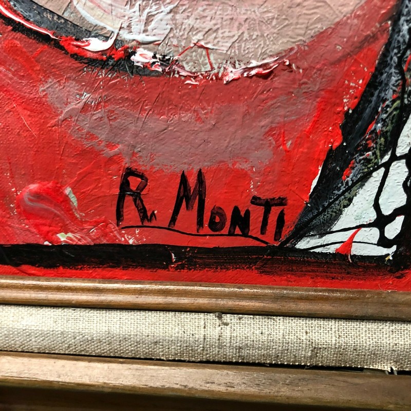 Rocco Monticolo, R Monti, Abstract Squiggles Expressionism. Oil painting gallery