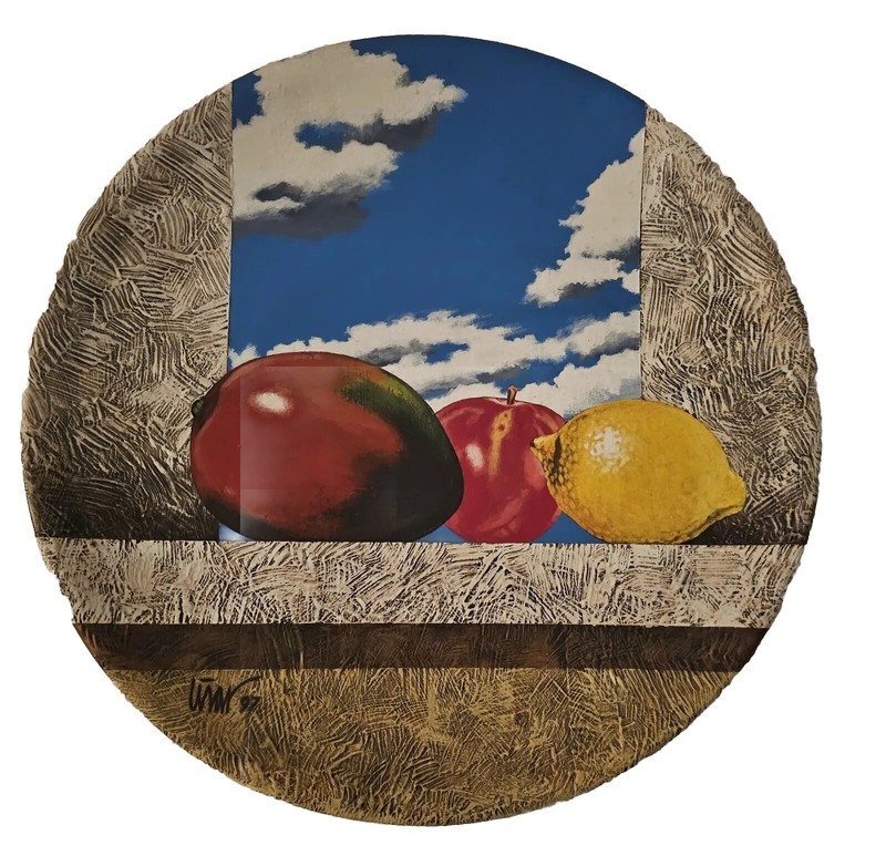 Cesar Beltran 14 1/2 1997 Sunshine Trio Ceramic Plate.cuban Beautiful Art
