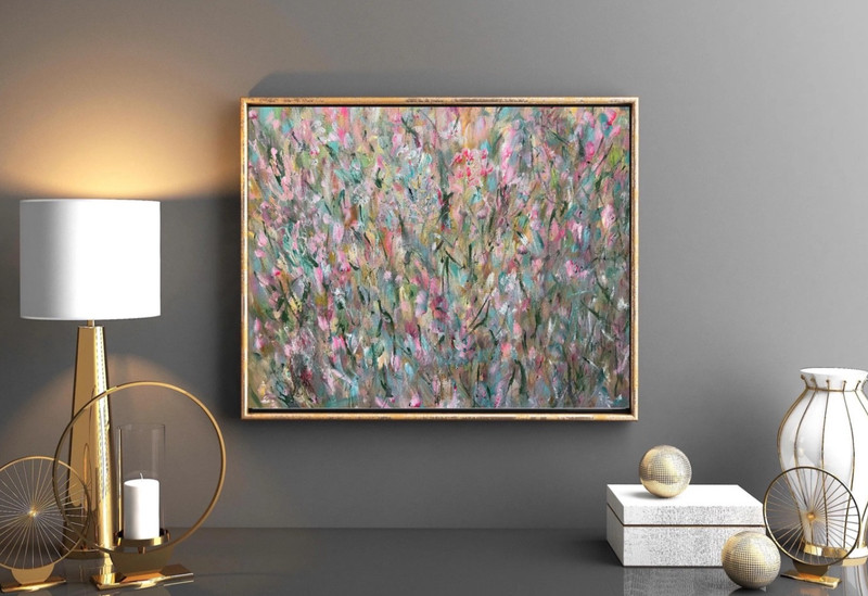 Painting Floral Canvas 16 x 20 Original Abstract Acrylic Art Jimarieart