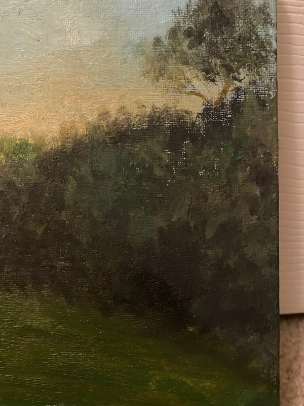 Sunset Forest Oil Painting Hand-Painted On 8 x 10 inch Canvas Wall Artwork gallery
