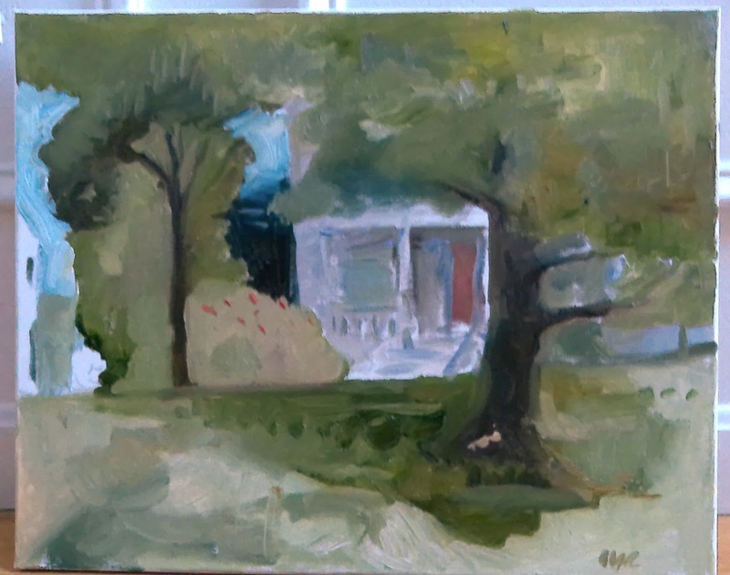 Surrealism Landscape Plein Air Oil Painting 16″x20″ Canvas Original Signed