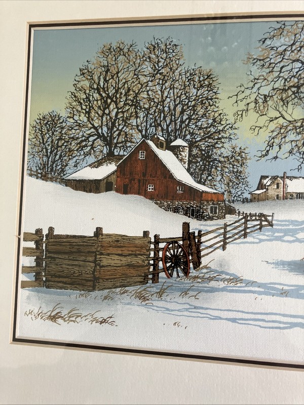 Abandoned Wagon Signed H. Jasper Hand Painted Serigraph On Canvas gallery