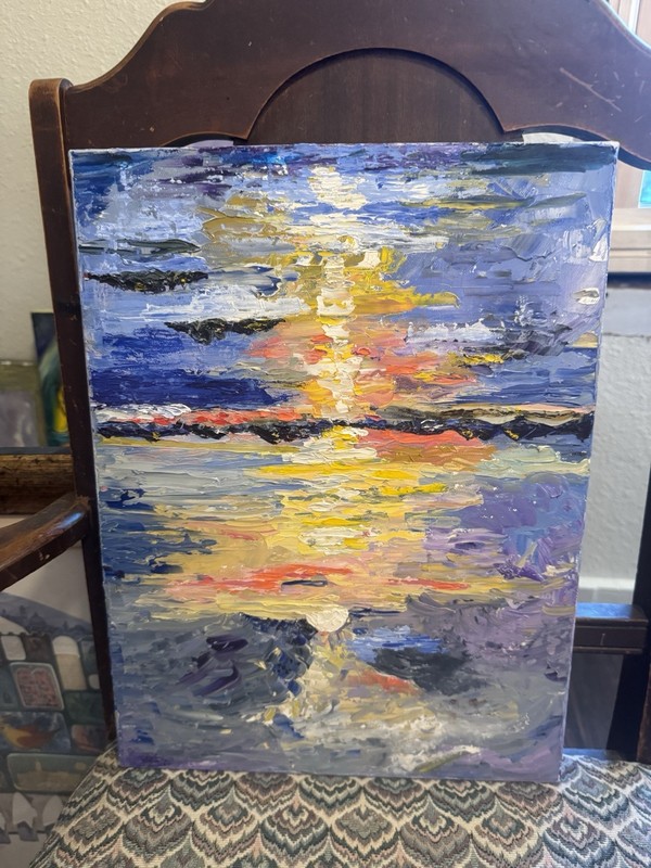Acrylic Painting On Canvas of a Sunset gallery