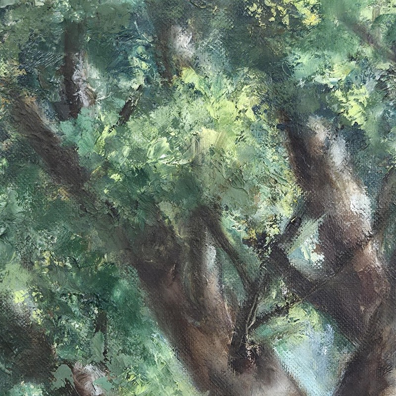 Original Tree Landscape Painting 1962 Swope Gallery Exhibition gallery