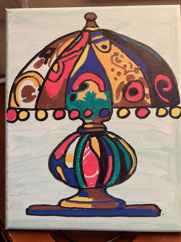 8×10 Acrylic Painting Specialist Miami, Florida Residents Enjoy Pop-Art Lamps!