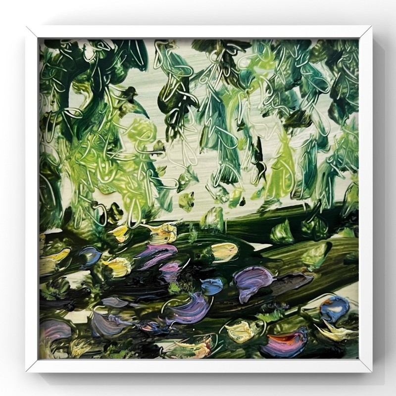 Abstract Monet Garden Water Lilies Pond Painting Lyrical Impressionist Artwork