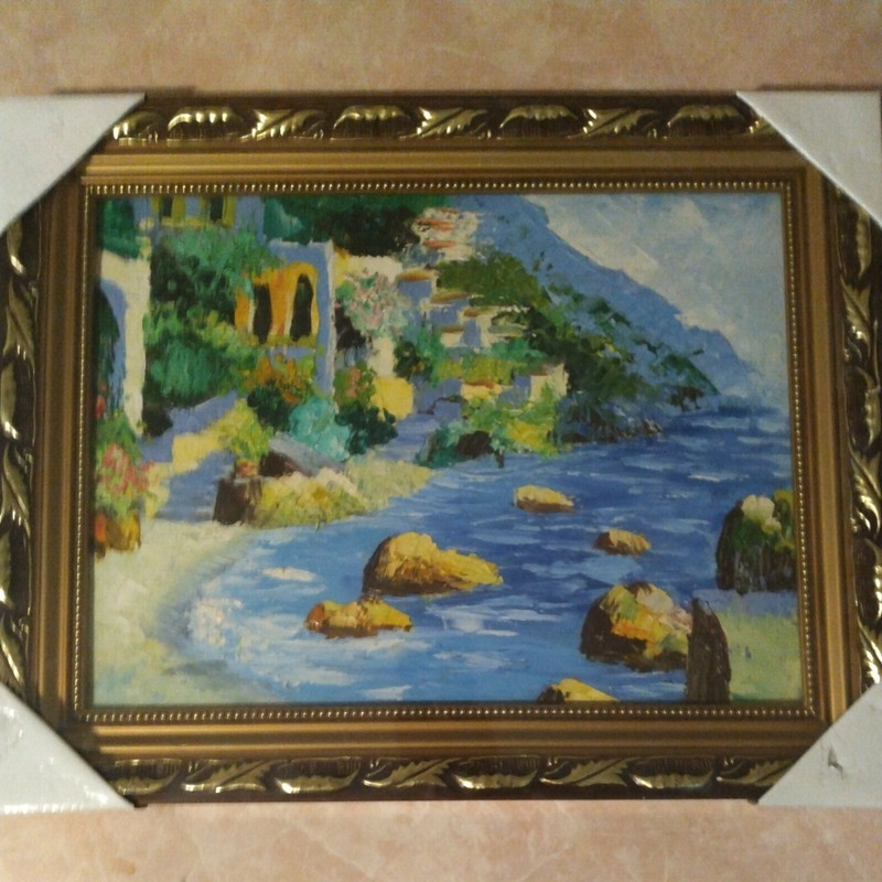 Framed Hand Painted Oil Painting,, 12×16″