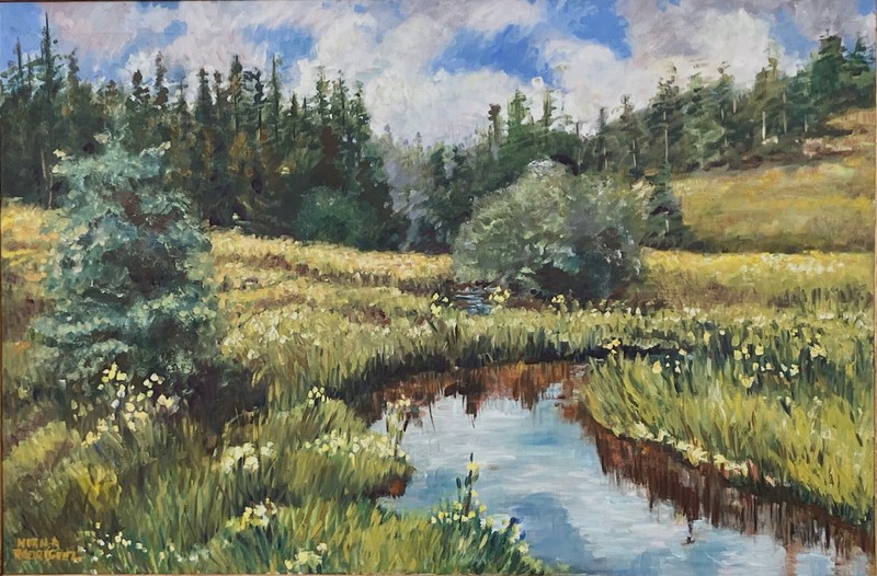 Norma Rodriguez – Exceptional Large oil painting – California Spring Landscape