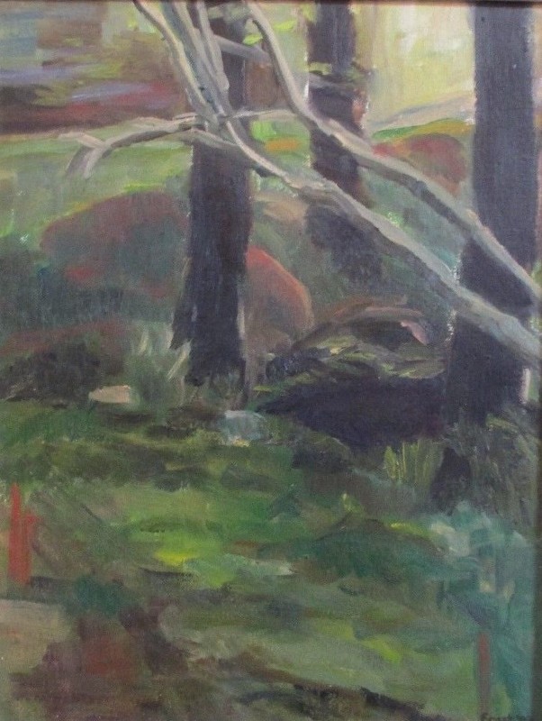 Edward H. Frost Original Signed, Titled Oil/Linen Landscape 1982 "The Glade" gallery