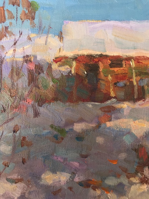 Oil painting good morning Ukrainian painter Canvas Unframed original landscape gallery