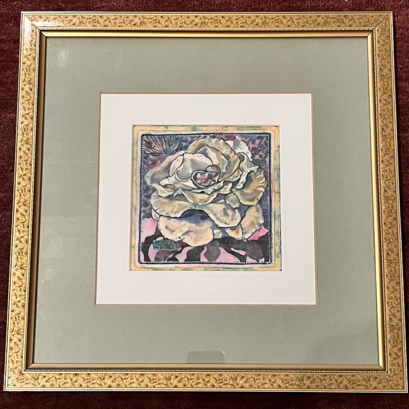Dorte Christjansen Original Batik on Silk Painting Framed