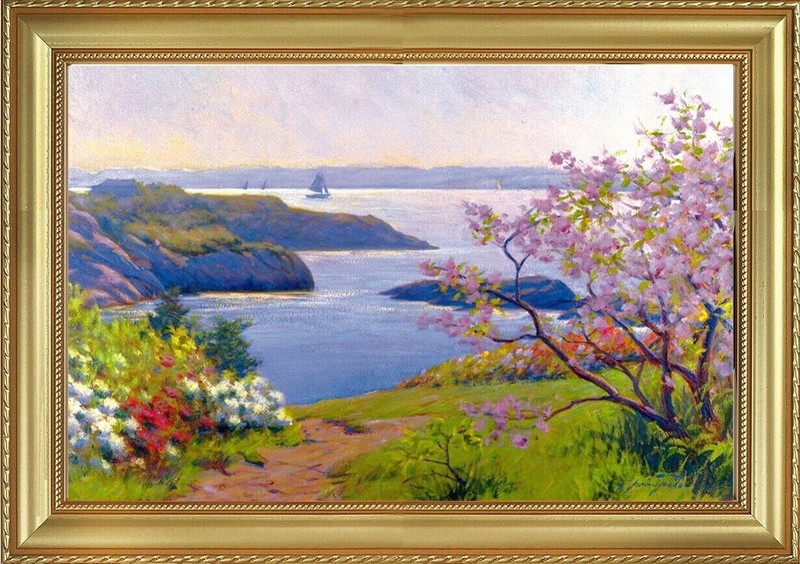 Ocean SAILING BOAT Cape Cod 12x18 Framed Giclee Canvas **SALE