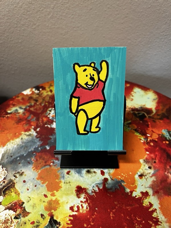 ACEO Art Card: Winnie The Pooh 2.5 X 3.5 Inches