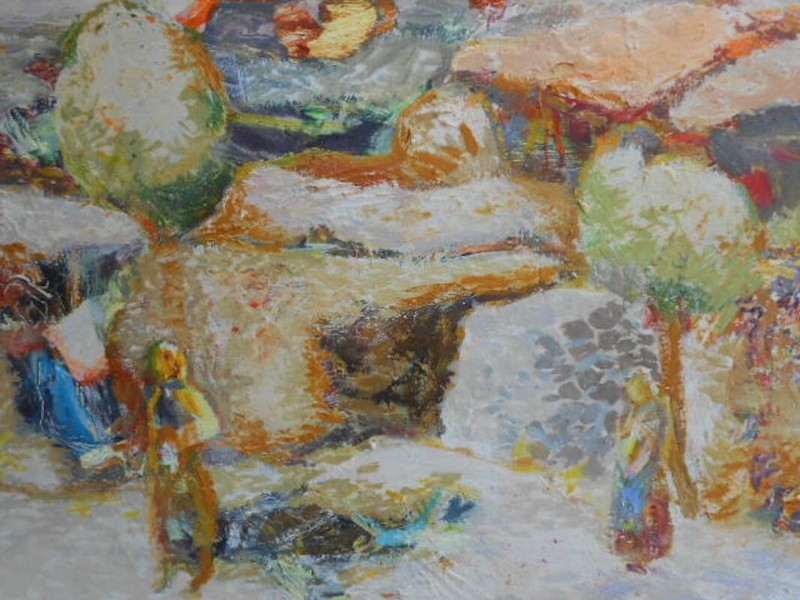 Armenian Art Gallery-WINTER/VILLAGE,Oil Painting,ARDAVAZT PAPIKYAN,Armenia 2007