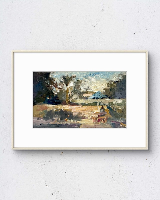 Morning 7×4 Original Oil Painting Home Interior Art On Paper