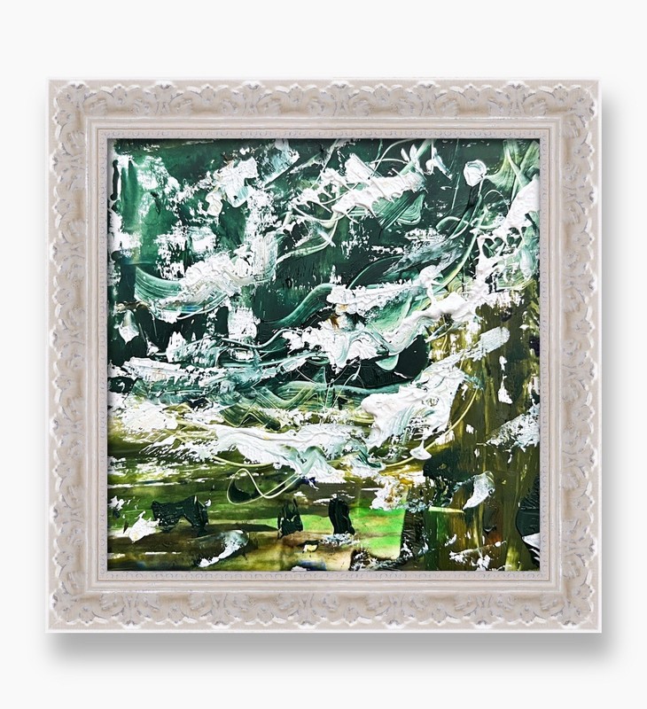 Charleston Folly Beach SC • Expressionism Ocean Painting • Modern Seaside Decor