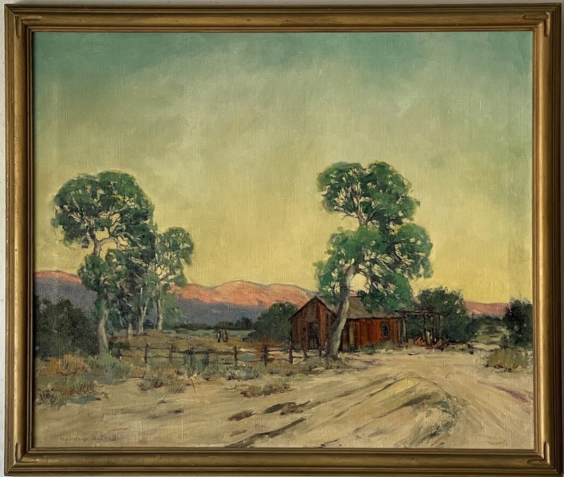 CHARLES BETHALL ANTIQUE CALIFORNIA PLEIN AIR LANDSCAPE OIL PAINTING OLD VINTAGE