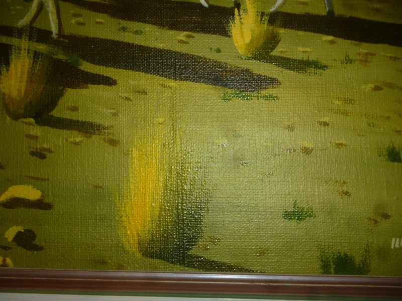 EMILIO MONCAYO? Original. Framed. LANDSCAPE SIGNED OIL gallery