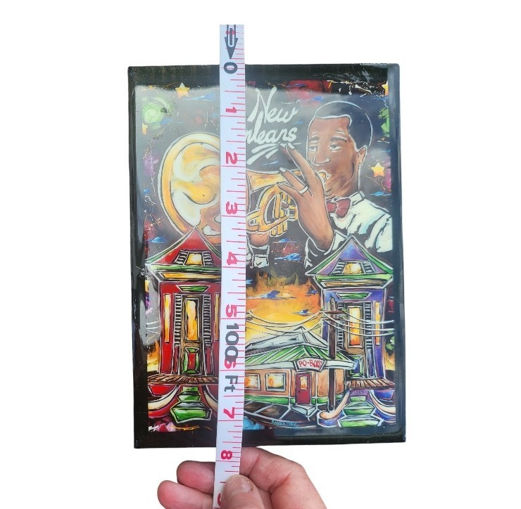 3 Vtg 5.5" X 7 3/4" Reggie Ford Original New Orleans Jazz Wooden Handmade Art gallery