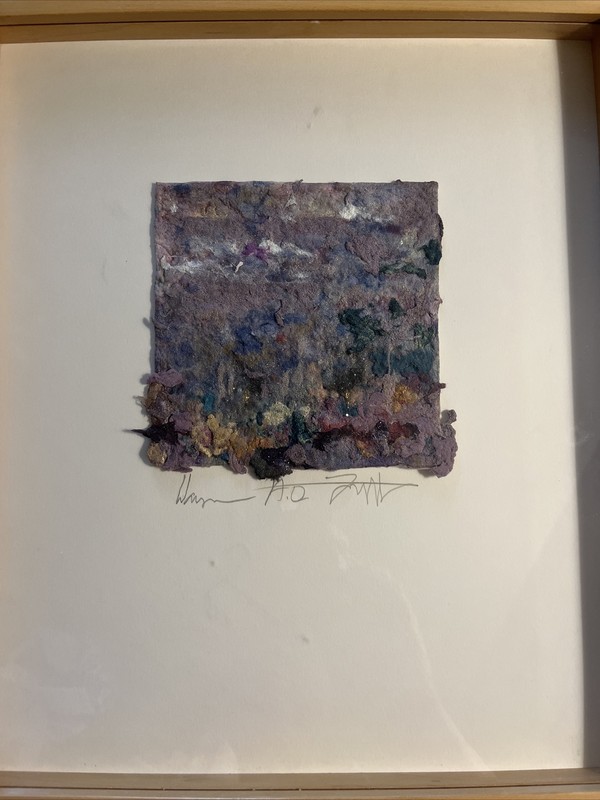 Mixed Media Art Hewed Landscape By Wayne A O #9 1991