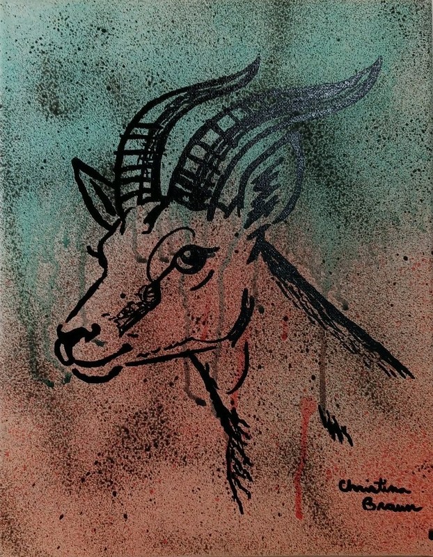 Hand Painted Art Painting Mixed Media On 11×14 Canvas Signed Unframed
