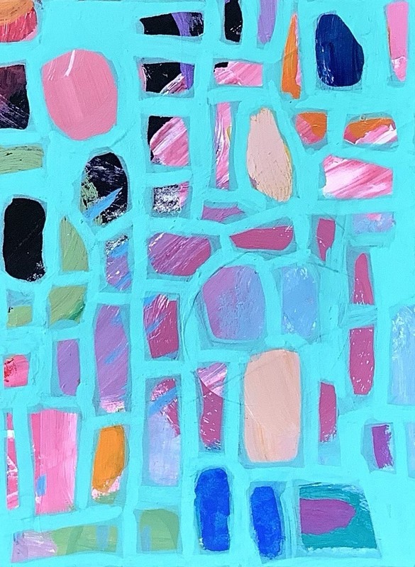 ACEO Painting Abstract Original Art Card by Kenna 2.5” X 3.5” Signed ÀTC gallery
