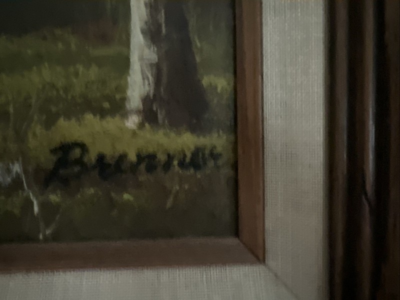 Brenner Oil Painting on Canvas of Pastoral Landscape H3 gallery