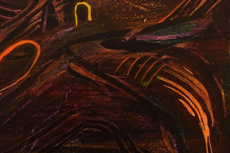 Ivy Lysdal, b 1937. Acrylic on canvas. Abstract modernist painting. Late 20th C gallery
