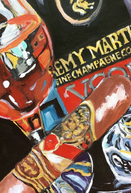 Original Cigar Remy Martini Cognac Art PAINTING DAN BYL Contemporary 19x12 inch gallery