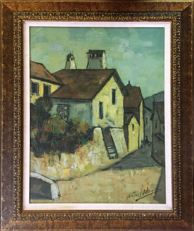 RAFAEL ORTEGA «PUEBLO DEL’ALTO ARAGAU» | ORIGINAL OIL/CANVAS | 27X19″ | GALLART