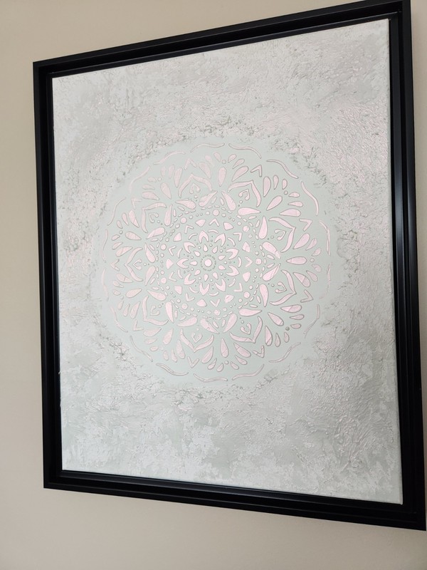 Original Texture Mandala Canvas Art 2 Pieces 16x20 Inch Framed gallery