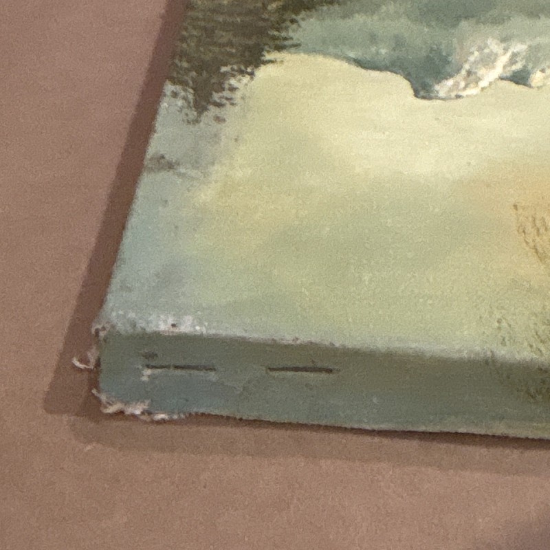 1970’s to 1980’s Original hand signed 8 x 10 stretched oil painting gallery