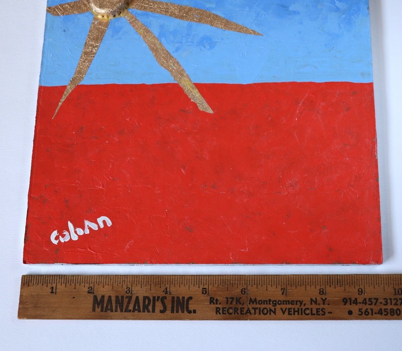 Original CohAn Painting "Modelo Sunset" Acrylic on Cardboard Contemporary Art gallery