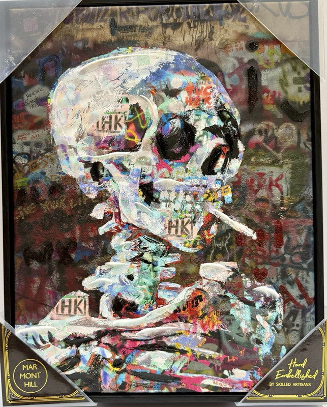 Smoking Skull Graffiti Pop Wall Art MARMONT HILL 11 X 14 canvas print painting