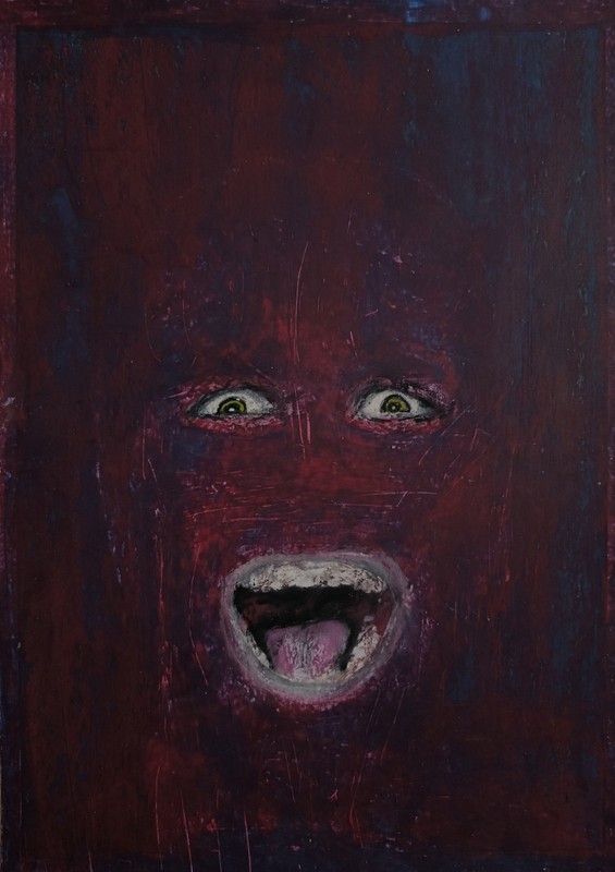 Portrait – Abstract Modern Art – Oil Chalk A4 Paper – Modern Art