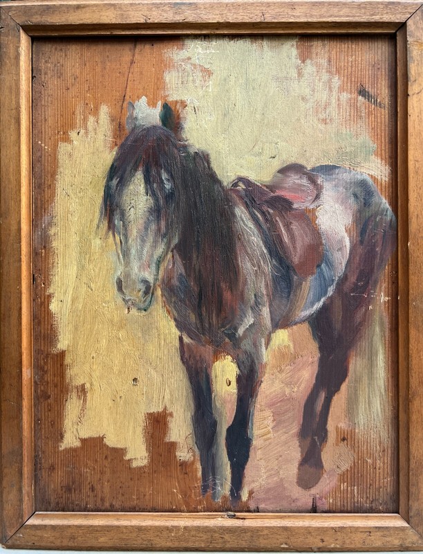 French School Circa 1900 - Study Of Horse