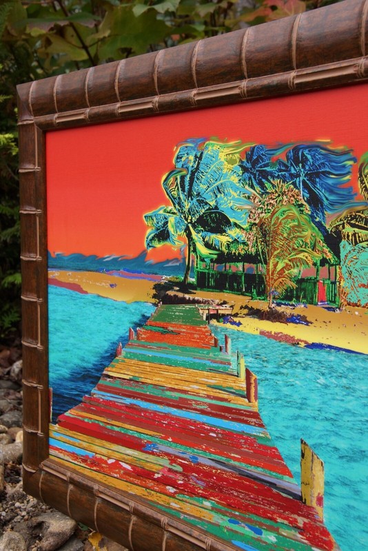 LE 3/250 Litho James Gary Richmond "Imagination Island" Art Deco Vibrant Color gallery
