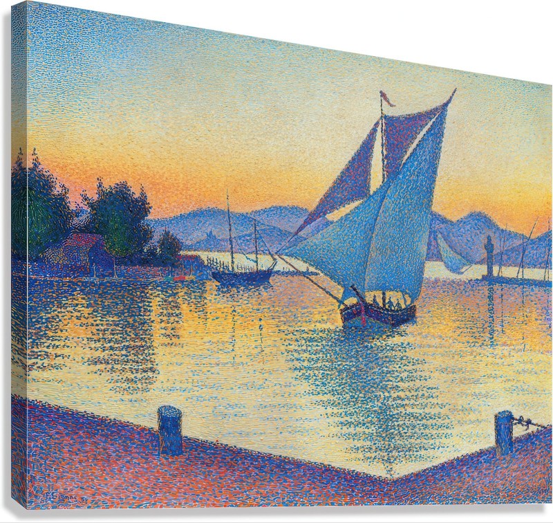 Paul Signac Port at Sunset Painting Reproduction – Giclee Canvas/Paper/Stretched gallery