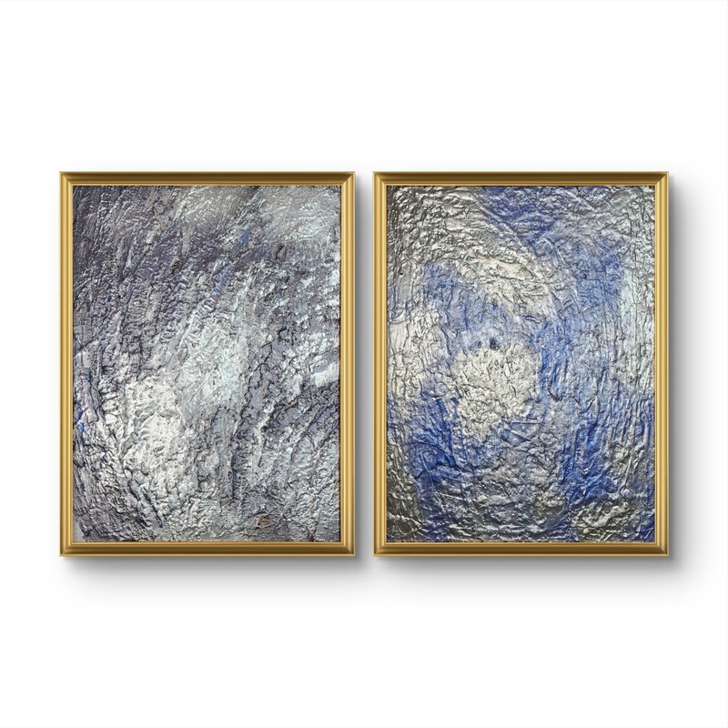 ORIGINAL ABSTRACT PAINTING BY CHICAGO ARTIST. «SEA OF FORGETFULNESS SET»