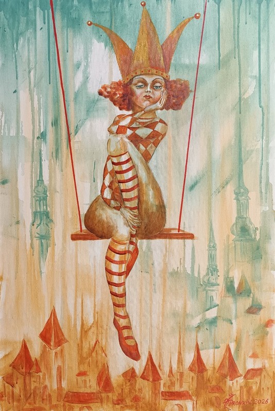 PAINTING ORIGINAL Oil canvas contemporary art MODERN by Pronkin 2026 SWING gallery