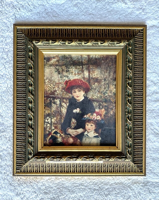 VTG PIERRE-AUGUSTE RENOIR-TWO SISTERS ON THE TERRACE OIL ON CANVAS 1841-1919