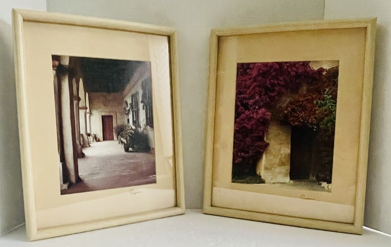 Vintage Wall Art Svensson Photographs 1988 Wood Frame Set Of 2
