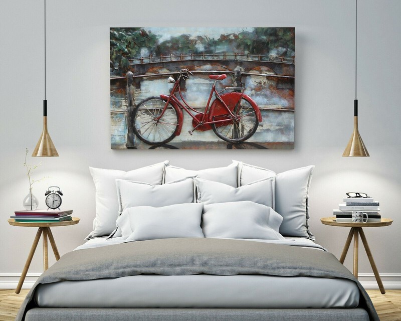 Detailed Handcrafted Bicycle Bike Central Park Memorabilia 3 D Painting gallery
