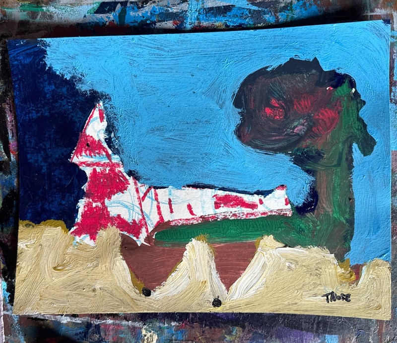 Pastel and Acrylic On Paper Signed by Artist Original Painting