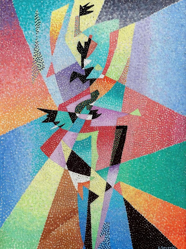 Dancer in the Light Painting by Gino Severini Reproduction
